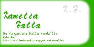 kamelia halla business card